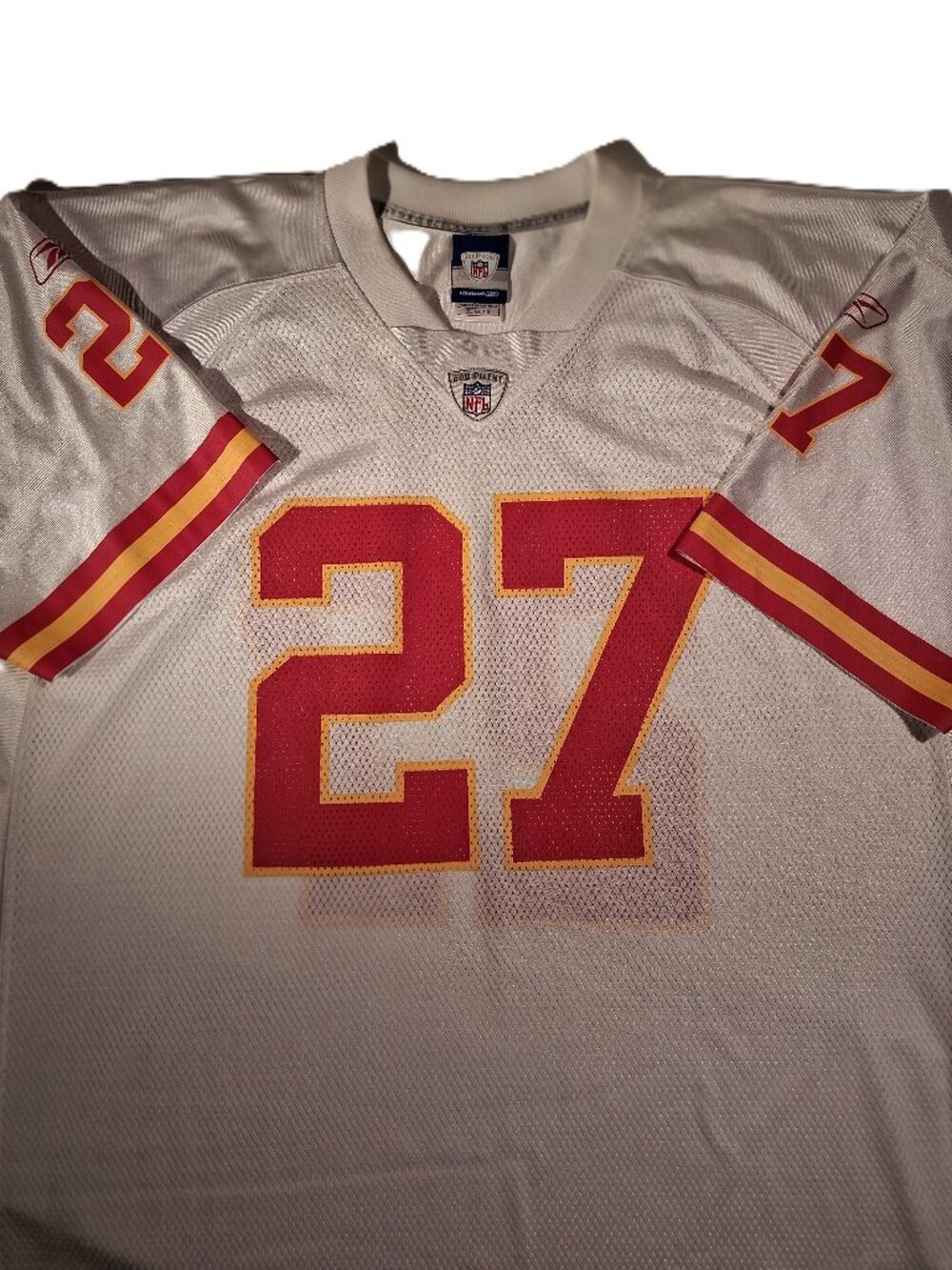 Vintage Reebok NFL Kansas City Chiefs Larry Johnson 27 White Jersey Mens 2XL Y2K